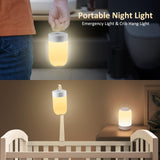 G Keni Touch Bedside Night Lamp, Baby Nursery Night Light for Kids Adults, Egg Lights with Timer, Dimmable Small Mini Lamp for Nightstand/Bedroom/Living Room, USB Rechargeable, White/Natural/Warm G Keni