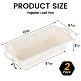 Vinino Silicone Bread Loaf Pan with Metal Reinforced Frame, 9.5 x 5 in Non-stick Silicone Loaf Pan for Baking, 2 Pack Durable Silicone Bread Pan for Oven Dishwasher Safe - Cream Vinino