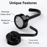 Tohoer Magnetic Hooks, Neodymium Magnets Hook Heavy Duty 30LBS with Rust Proof for Fridge, Refrigerator, Oven, Grill, BBQ, Key, Tools Holder, Kitchen, Outdoor, Hanging Wreaths, Utensil Hangers Tohoer