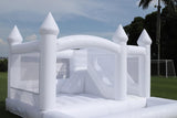 15x15FT White Bounce House Castle for Kids Adults, w/Slide & Ball Pit, (Heavy Duty PVC) (1100W Blower), Large Jumper Bouncy Inflatable Castle, Wedding, Birthday Party, Baptism, 15x15x10ft Inflantteble