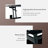 ODUSE-DAILY Black Lift Top Coffee Table, Black Glass Coffee Tables for Living Room, Small Rectangle Glass Top Coffee Table Lift Top, Black Coffee Tables for Living Room (1Pcs Coffee Table) ODUSE-DAILY