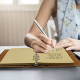 SEEHAN A5 Journal Vintage Binder Journal Notebook 200 Pages, PU Leather Blank Journal Sketchbook A5 Notepads Travel Journal for Writing Drawing SEEHAN