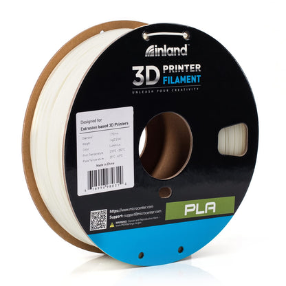 INLAND PLA Filament 1.75mm - Glow in The Dark Light Green PLA 3D Printer Filament, Dimensional Accuracy +/- 0.03mm - 1kg Cardboard Spool (2.2 lbs) – FDM 3D Printing - WoodArtSupply