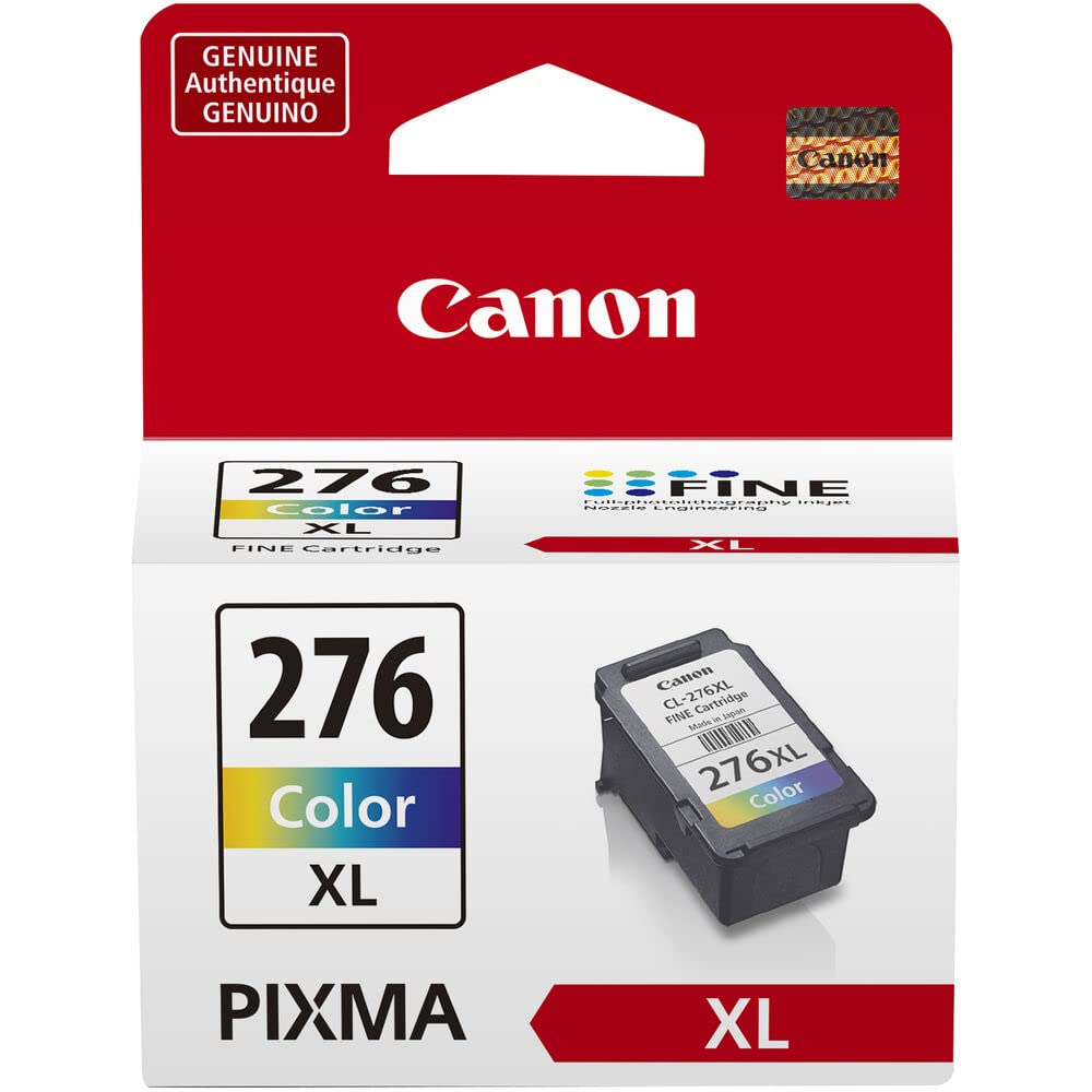 Canon PG-275 XL BlackHigh Capacity ink cartridge (4981C001) and CL-276 XL Color High Capacity Ink Cartridge (4987C001) - Retail Packaging (2 Items)