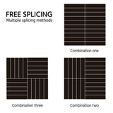 Yaheetech 27PCS Interlocking Wooden Flooring Patio Deck Tiles Solid Wood Tiles Outdoor 12 x 12in Black Yaheetech