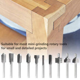 HSS Router Dremel Bits and Router Bit Set 1/8"(3mm) Shank for Power Rotary Tools Accessories for DIY Woodworking, Carving, Edge Treatment Grooving Wood, Drilling Rongon
