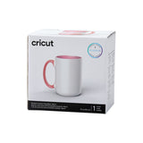 Cricut Beveled Blank Mug, Ceramic-Coated, Dishwasher & Microwave Safe Mug to Decorate, Cricut Mug Press & Infusible Ink Compatible,15 Oz Sublimation Mug, Ideal for Crafts and Printing, Miami Cricut
