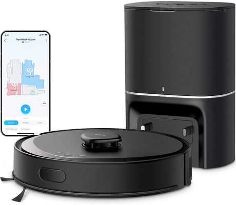 Tapo LiDAR Smart Navigation Robot Vacuum and Mop with Self-Emptying Dock, 5300Pa Max, 97%+ Dust Pickup Rate, Customizable Cleaning, Self-Charging, Compatible with Alexa & Google Home, RV30 Max Plus Tapo