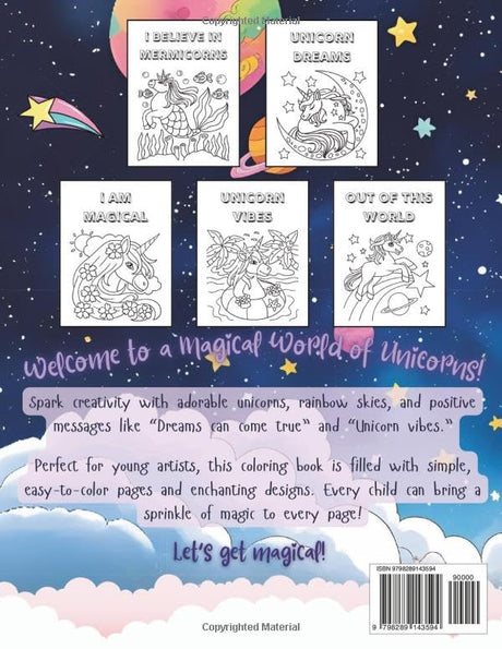 Unicorn Coloring Book WoodArtSupply