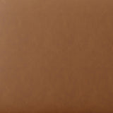 Lifestyle Solutions 19” Wentworth Ottoman Round Faux Leather Bench, Stationary Ottomans, Backless Chair, Footrest for Living Room, Footstool Office, Bedroom, Padded Seat, Caramel Brown Studio Living