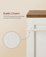 VASAGLE 4-Tier Slide-Out Storage Cart, Slim Kitchen Cart for Small Spaces, with Wheels, Handle, Bathroom, Laundry Room, 5.9 x 17 x 34.1 Inches, Rustic White and Honey Brown ULRC050K01 VASAGLE