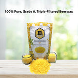 Beesworks Yellow Beeswax Pellets (1 lb) | 100% Pure, Cosmetic Grade, Triple-Filtered Beeswax for DIY Skin care, Lip Balm, Lotion, and Candle Making BEESWORKS