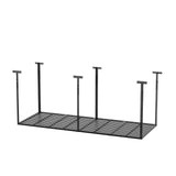 3x8ft Overhead Garage Storage Rack,Adjustable Ceiling Mounted Storage Racks,Heavy Duty Cold Rolled Steel Storage Rack,Ceiling Mount Storage Shelves,750LBS Weight Capacity,for Shop Shed Home (Black) Hikarinowa