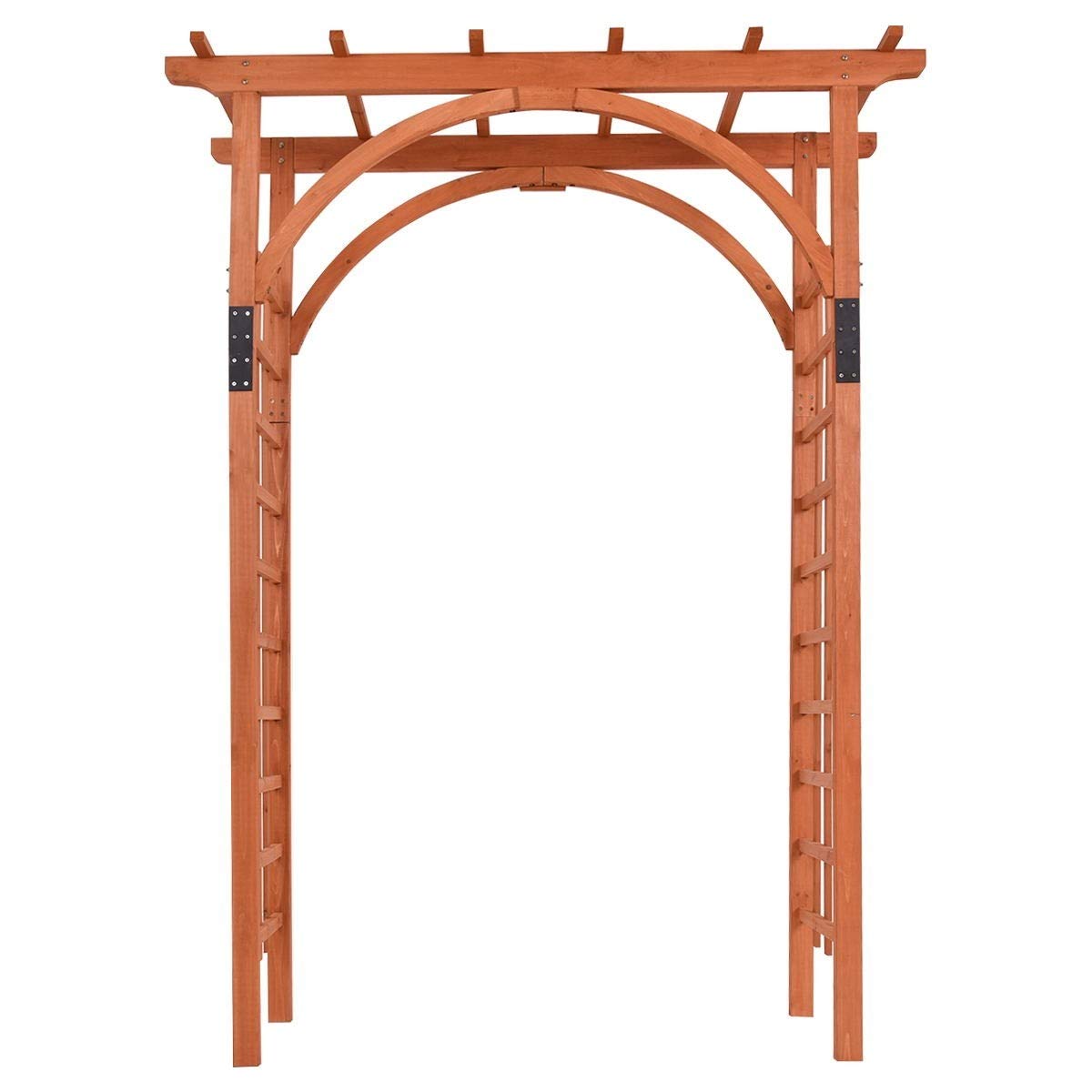 EnjoyShop Premium Outdoor Wooden Cedar Arbor Arch Pergola Trellis Wood Garden Yard Lattice