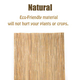 Mininfa Natural Bamboo Slat Screening, Eco-Friendly Privacy Slat Fence, Bamboo Screen Panel Roll for Balcony or as Wind and Sight Protection (1.2m x 4m) Mininfa