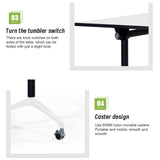 czxhaery Conference Table Conference Room Tables Foldable Meeting Tables Rolling Splicing Meeting Room Table Flip Top Folding Conference Table On Wheels Suitable for Office,Meeting (2pack) czxhaery