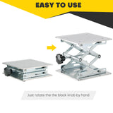 Acymner 8" x 8" Lift Table Lab Scissor Stand Platform | Stainless Steel Laboratory Lift Stand, Lab Lift Stand Table Lifting Jack Platform, Expandable Lift Height Range 3.3"/85mm to 11"/280mm Acymner