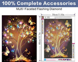 Glitter Tree Diamond Painting Kits for Beginner - 5D Glow in The Dark Tree Diamond Art Kits for Adults, DIY Trees of Life Round Diamond Painting Gem Art Crafts, for Home Decor Walls Gifts 12X16Inch Xylogist