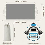 MOSFiATA Backyard Hammock with Tassels Max 500lbs Canvas Fabric Bohemian Style with Thickened Rope and Carry Bag for Outdoor, Garden, Patio, Wedding Decor (White) MOSFiATA