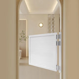 35.4x35.4in Swinging Door Cafe Doors,Interior Solid Wood Swing Door with 3 Spring Hinges,Retro Porch Single Half Saloon Door for Kitchen Entrance Partition (White) ATOLOMOTOR