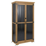 Outdoor Storage Cabinet Waterproof with Shelves, Small Storage Shed, Vertical Tall Patio Backyard Garden Storage Cabinet Tool Organizer for Outside PetsCosset