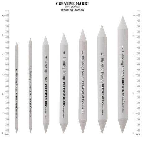 Creative Mark Blending Stumps - Solid Double-Ended Blending Stumps for Blending Charcoal, Pencils, Pastels, and More! - [Size # 2-12 Count] Cezanne
