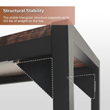 Tigerden Industrial 33" Narrow Console Table, Sofa Table for Entryway, Couch Table, Entrance Side Table for Hallway, Living Room, Foyer, Corridor, Bedroom, Rustic Brown and Black Tigerden