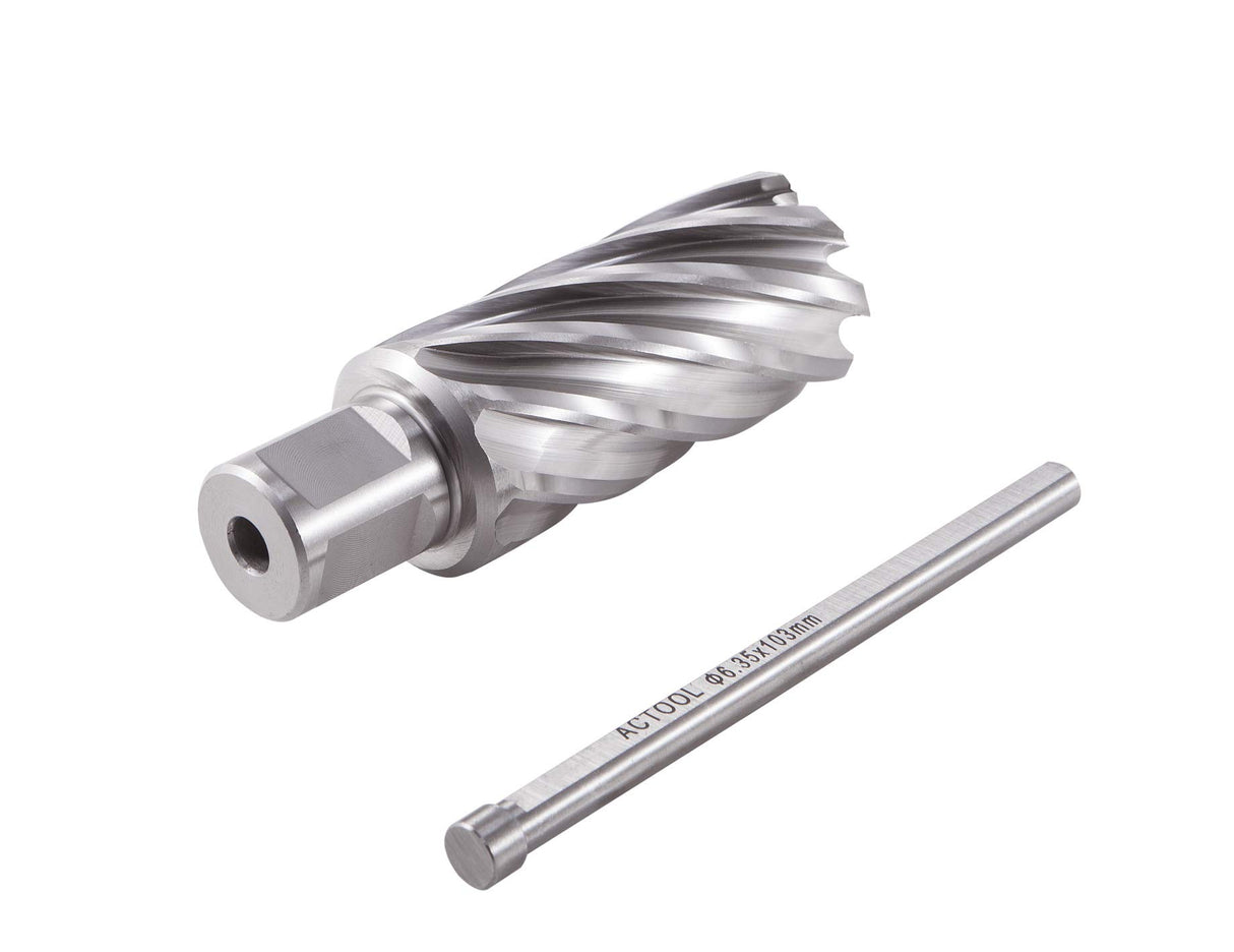 ACTOOL 1-1/8" Diameter × 2" Depth of Cut HSS ANNULAR Cutter with 3/4'' Weldon Shank ACTOOL