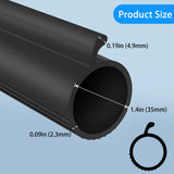 Gaahing 0.19" P-Bulb Garage Door Bottom Seal Strip - Replacement Impact Buffer Weatherstripping, Fits Single Track Overhead Door (9.8FT, Black) Gaahing