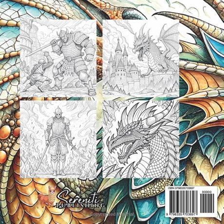 Fantasy Adventure Adult Coloring Book: A Sereniti Series Adult Coloring Book featuring Dragons, Knights, and Castles for Mindfulness and Relaxation (Sereniti Fantasy Coloring Book Series) Majosta