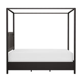 Hillsdale Melanie Wood and Metal King Canopy Bed with Low Footboard, Oiled Bronze Hillsdale