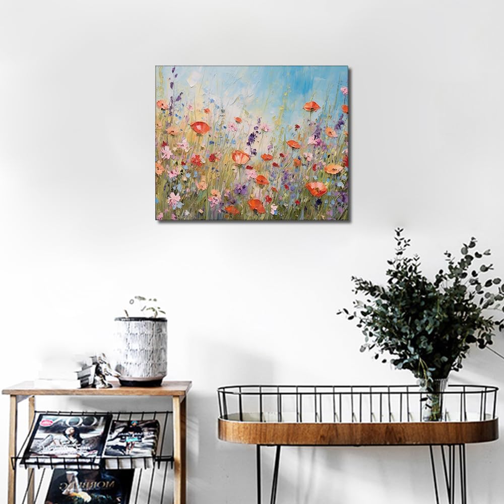 TUMOVO Abstract Flowers Paint by Numbers for Adults DIY Paint by Number Kits on Canvas Acrylic Painting by Numbers with Brushes Canvas Gifts Art Crafts for Home 16"x20"(Frameless) TUMOVO