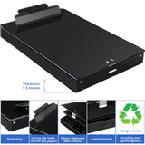 Janlaugh 1 Pieces Metal Storage Clipboard Letter Size Heavy Duty Aluminum Clip Board 14'' x 9.06'' x 2.95'' Contractor Clipboard Dual Storage Form Holder Paper Holder with High Capacity Clip Janlaugh