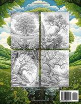Trees Around The World Coloring Book: Explore 50 Grayscale Illustrations, Capturing the Global Beauty of Trees in Various Landscapes WoodArtSupply