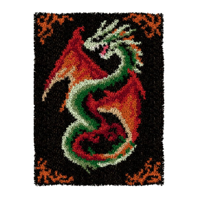 YOOTOM Latch Hook Rug Kits, Christmas DIY Rug Crochet Yarn Latch Hook Carpet Kit with Printed Canvas 20"x15"
