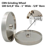 UF-SHARP 8 inch CBN Grinding Wheel 180 Grit, 8" Dia x 1" Wide x 5/8" Bore （Aluminum Body） for Sharpening High Speed Steel Tools、Woodturning Tools (8"x1") UF-SHARP
