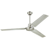 Westinghouse Westinghouse 7861400 Industrial 56-Inch Three Indoor Ceiling Fan, Brushed Nickel Steel Blades Westinghouse Lighting