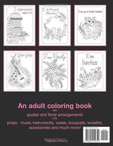75 Self-Love and Positive Affirmations Inspirational Coloring Book for Adults – Floral Arrangements with Empower, Motivational, Mindfulness and ... Book with Quotes and Floral Arrangements WoodArtSupply