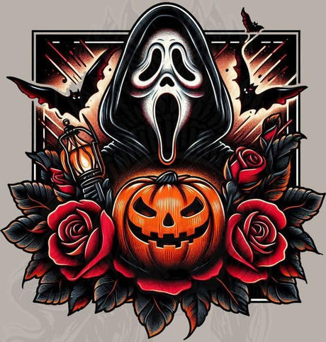 5D DIY Diamond Art Painting Halloween Ghostface 16x16 inches for Adults, Horror Movie Pumpin Diamond Art Kits Full Round Drill Rhinestone Embroidery for Wall Decoration Generic