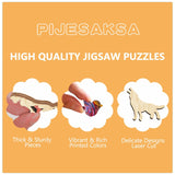Wooden Puzzles for Adults, 3D Visual Effects Running Horses Wooden Jigsaw Puzzles for Adult, Wood Puzzles Adult, Cool Puzzles, Unique Gift Idea, Wall Art Canvas Puzzle (S-8.5 * 8.5in-100 Pcs) Pijesaksa