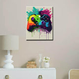 Aihonmin Paint by Number Kits 16 x 20inch Canvas DIY Oil Painting for Kids, Students, Adults Beginner with Brushes & Acrylic Pigment - Colorful Video Game(Without Frame)-Best Gamer Gifts Aihonmin