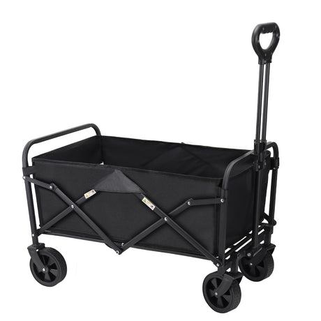 Folding Wagon Cart Large Capacity Heavy Duty Cart for Gardening,Camping,Shopping,Beach and Outdoor Sport LEWANJA