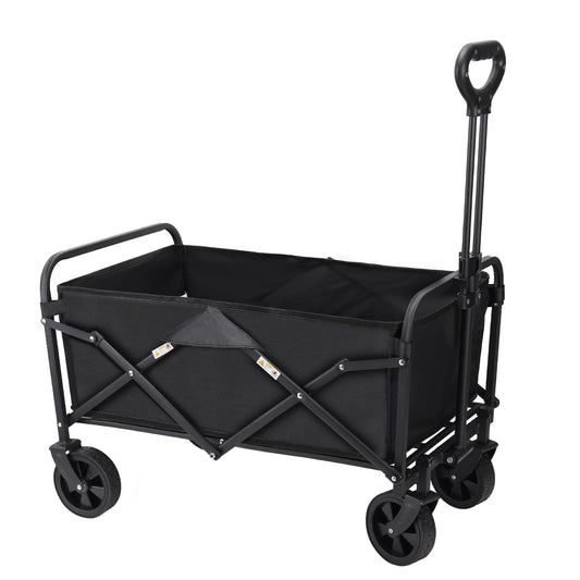 Folding Wagon Cart Large Capacity Heavy Duty Cart for Gardening,Camping,Shopping,Beach and Outdoor Sport