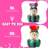 Air Dry Clay Varnish, 200ml/7oz High Gloss Varnish, Ceramic Glaze, Clear Clay Sealant with Brushes for Craft Pottery, Acrylic Painting, Wood, Prevent Cracking Scratches Wear﻿, Waterproof Vividye