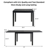 Grand patio 7-Piece Outdoor Dining Set for 6 with 1 Rectangle Expandable Table for 4-6 Person, Metal Woven Wicker Swivel Patio Chairs with Thickened Cushions for Yard, Poolside, Deck (Natural) Grand patio