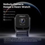 Creality Nebula Camera, 3D Printer Camera for 24H Real-Time Monitoring, Time-Lapse, Spaghetti Detection, Compatible with Sonic Pad, Nebula Pad, Ender 3 V3/Plus/KE/SE, CR-10 SE, HOLOT-MAGE/PRO Creality