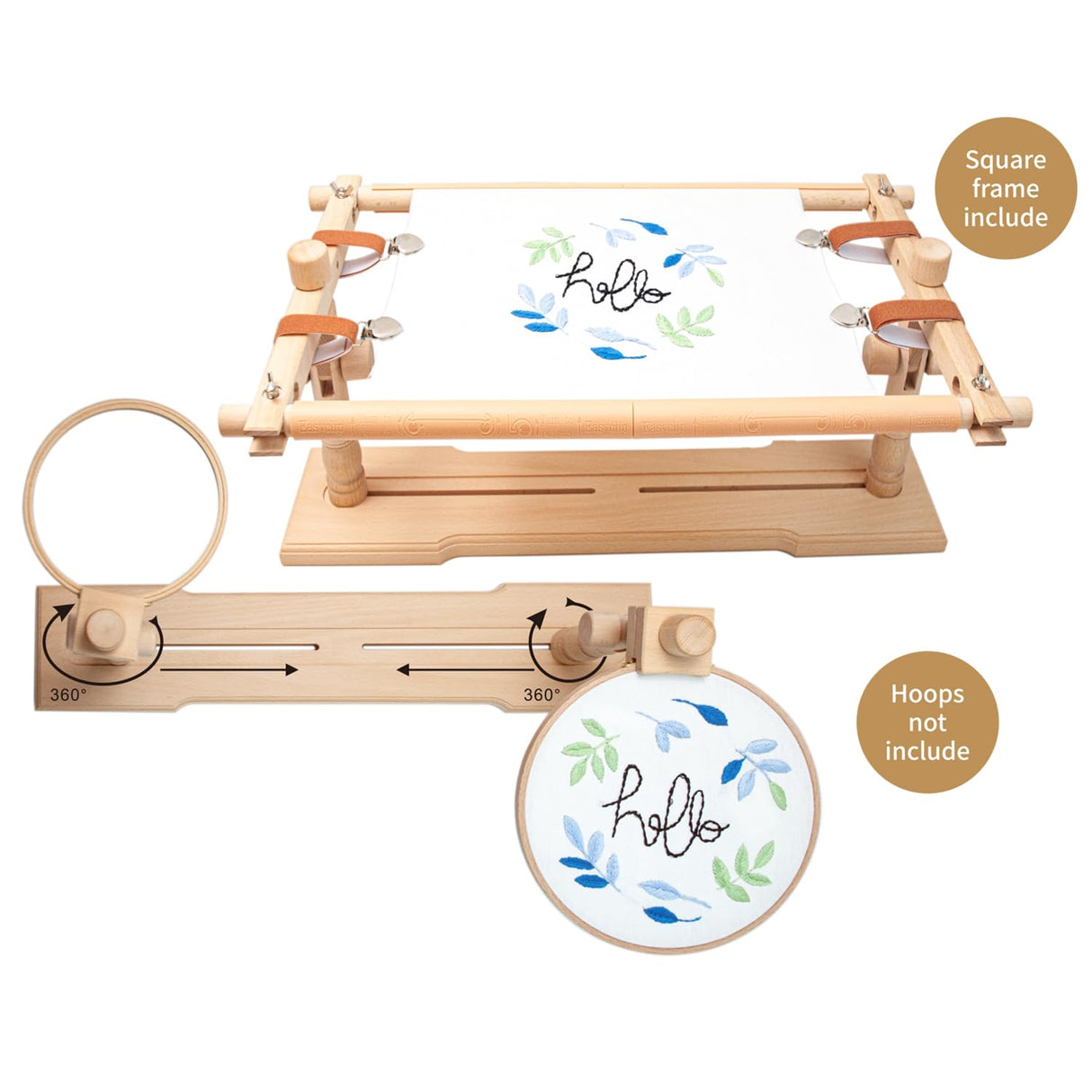 Lampstop Embroidery Hoop Stand Hands Free Embroidery Frame Rotated Cross Stitch Stand for Stitching Sewing Craft (Rotated Cross Stitch Stand) Lampstop