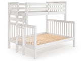 Bedz King BK961EL Bunk Bed, Twin over Full, White Bedz King