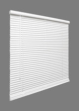 Cordless Room Darkening Mini Blinds for Indoor Windows - 28" W x 36" L - White, Over 1,400 Custom Sizes Starting at 9.97, 1" Vinyl Slats, Horizontal Window Blinds by Lumino Lumino