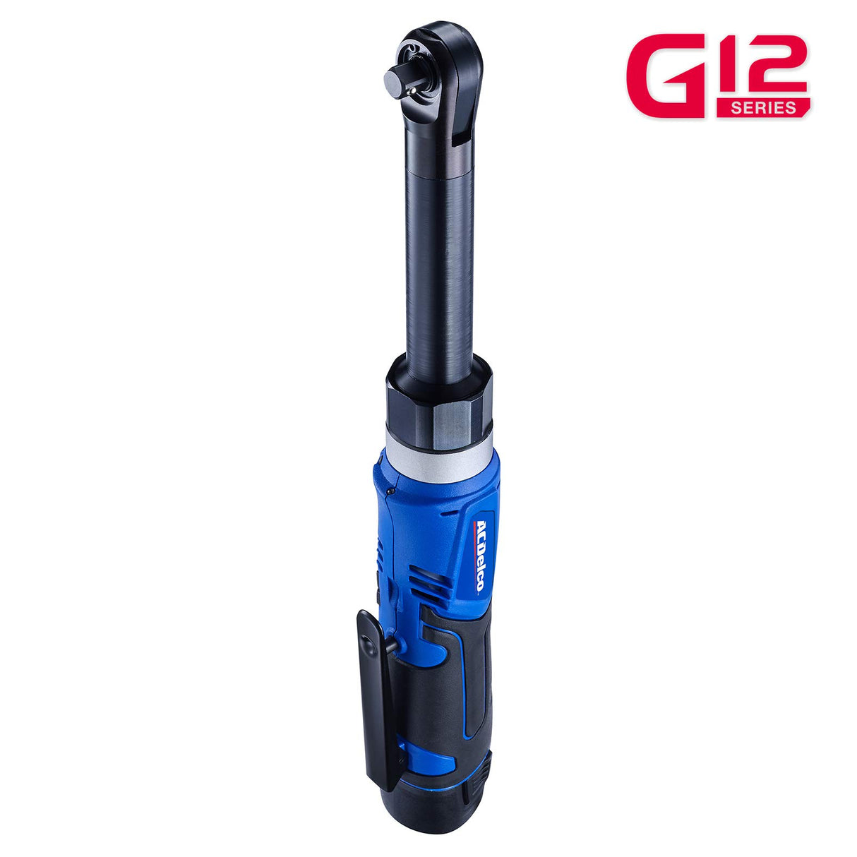 ACDelco ARW1218-K18 G12 Series 12V Li-ion Cordless 3/8” Extended Rachet Wrench & ¼” Ratchet Wrench Combo Tool Kit,Blue/Red ACDelco